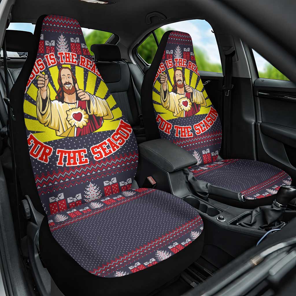 Jesus Is The Reason For The Season Christmas Car Seat Cover Funny Xmas Holiday Patterns - Wonder Print Shop