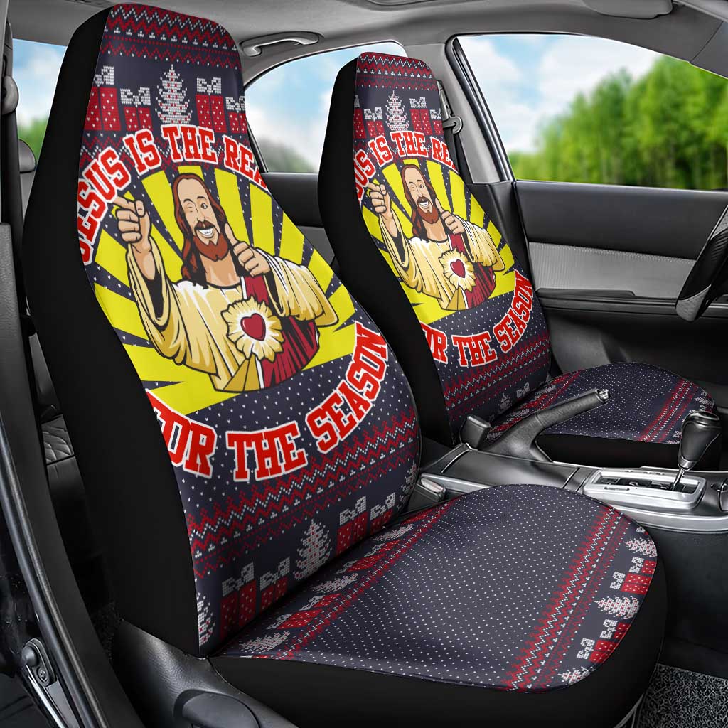 Jesus Is The Reason For The Season Christmas Car Seat Cover Funny Xmas Holiday Patterns - Wonder Print Shop