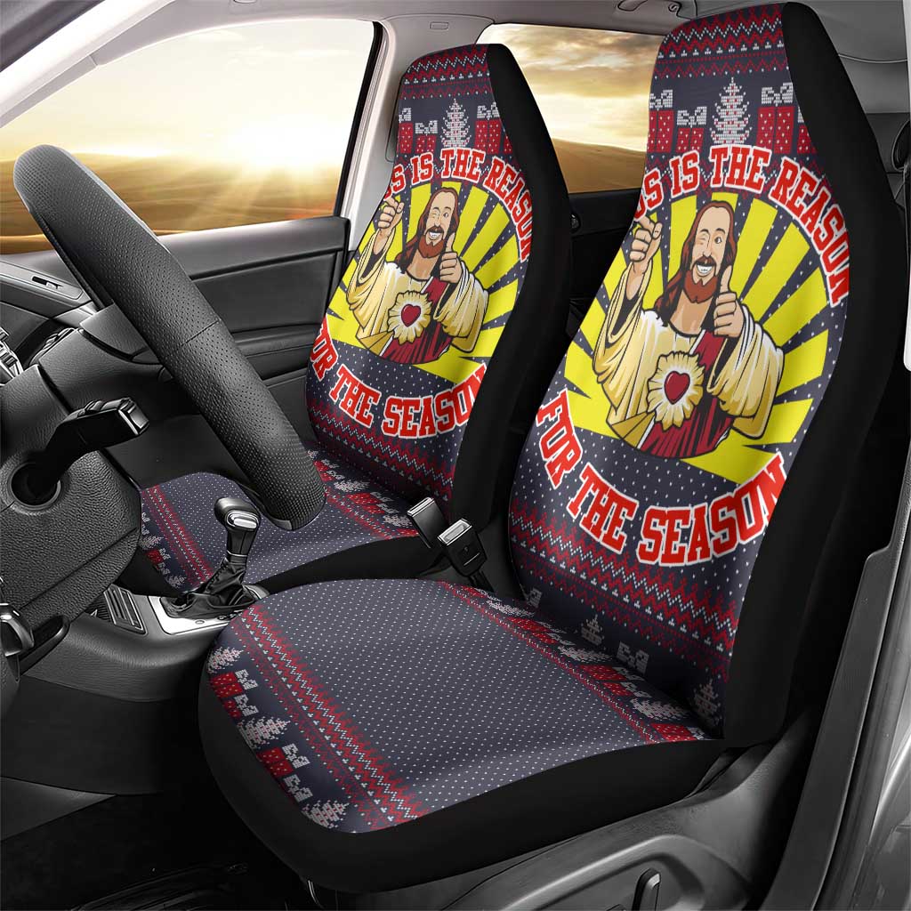 Jesus Is The Reason For The Season Christmas Car Seat Cover Funny Xmas Holiday Patterns - Wonder Print Shop