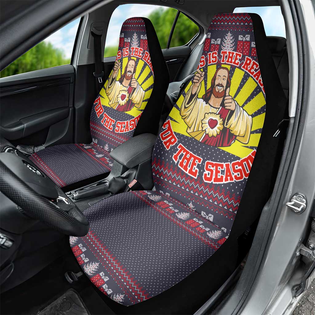 Jesus Is The Reason For The Season Christmas Car Seat Cover Funny Xmas Holiday Patterns - Wonder Print Shop