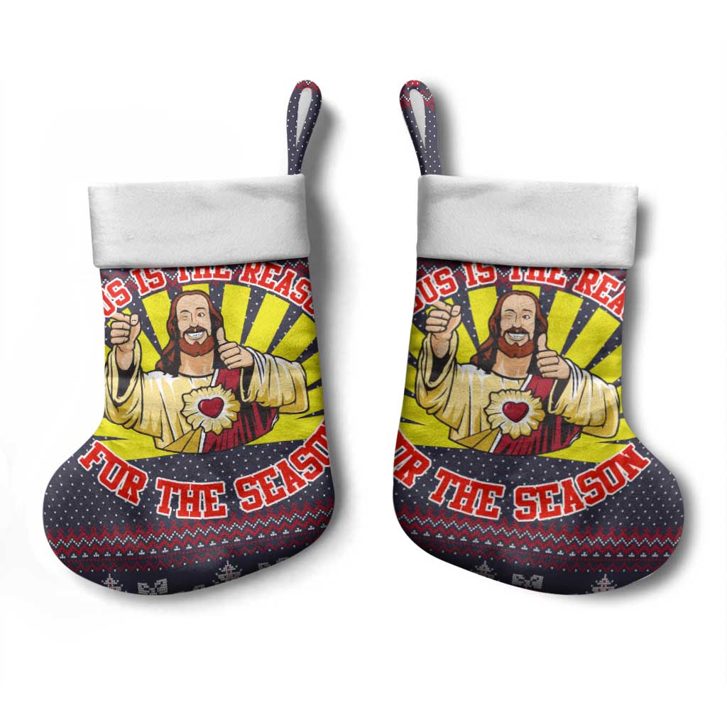 Jesus Is The Reason For The Season Christmas Stocking Funny Xmas Holiday Patterns - Wonder Print Shop