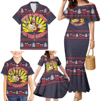 Jesus Is The Reason For The Season Christmas Family Matching Mermaid Dress and Hawaiian Shirt Funny Xmas Holiday Patterns - Wonder Print Shop