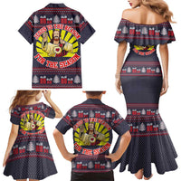 Jesus Is The Reason For The Season Christmas Family Matching Mermaid Dress and Hawaiian Shirt Funny Xmas Holiday Patterns - Wonder Print Shop