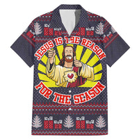 Jesus Is The Reason For The Season Christmas Family Matching Mermaid Dress and Hawaiian Shirt Funny Xmas Holiday Patterns - Wonder Print Shop