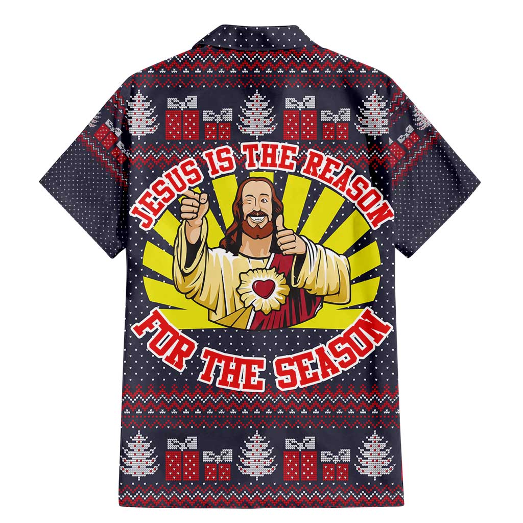 Jesus Is The Reason For The Season Christmas Family Matching Mermaid Dress and Hawaiian Shirt Funny Xmas Holiday Patterns - Wonder Print Shop