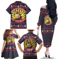 Jesus Is The Reason For The Season Christmas Family Matching Off The Shoulder Long Sleeve Dress and Hawaiian Shirt Funny Xmas Holiday Patterns - Wonder Print Shop