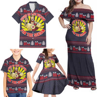 Jesus Is The Reason For The Season Christmas Family Matching Off Shoulder Maxi Dress and Hawaiian Shirt Funny Xmas Holiday Patterns - Wonder Print Shop