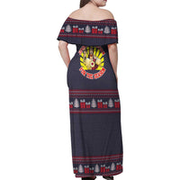 Jesus Is The Reason For The Season Christmas Family Matching Off Shoulder Maxi Dress and Hawaiian Shirt Funny Xmas Holiday Patterns - Wonder Print Shop