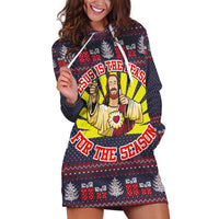 Jesus Is The Reason For The Season Christmas Hoodie Dress Funny Xmas Holiday Patterns - Wonder Print Shop