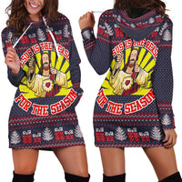 Jesus Is The Reason For The Season Christmas Hoodie Dress Funny Xmas Holiday Patterns - Wonder Print Shop