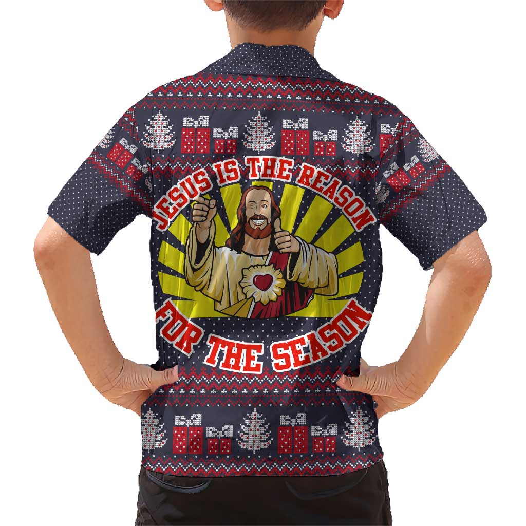Jesus Is The Reason For The Season Christmas Kid Hawaiian Shirt Funny Xmas Holiday Patterns - Wonder Print Shop