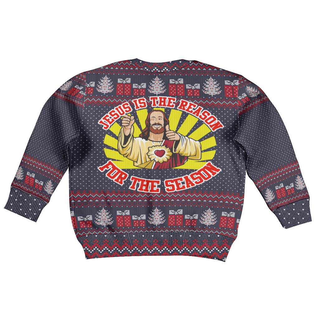 Jesus Is The Reason For The Season Christmas Kid Ugly Christmas Sweater Funny Xmas Holiday Patterns - Wonder Print Shop