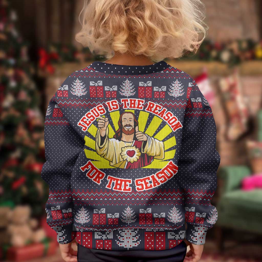 Jesus Is The Reason For The Season Christmas Kid Ugly Christmas Sweater Funny Xmas Holiday Patterns - Wonder Print Shop