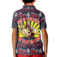 Jesus Is The Reason For The Season Christmas Kid Polo Shirt Funny Xmas Holiday Patterns - Wonder Print Shop