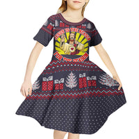 Jesus Is The Reason For The Season Christmas Kid Short Sleeve Dress Funny Xmas Holiday Patterns - Wonder Print Shop