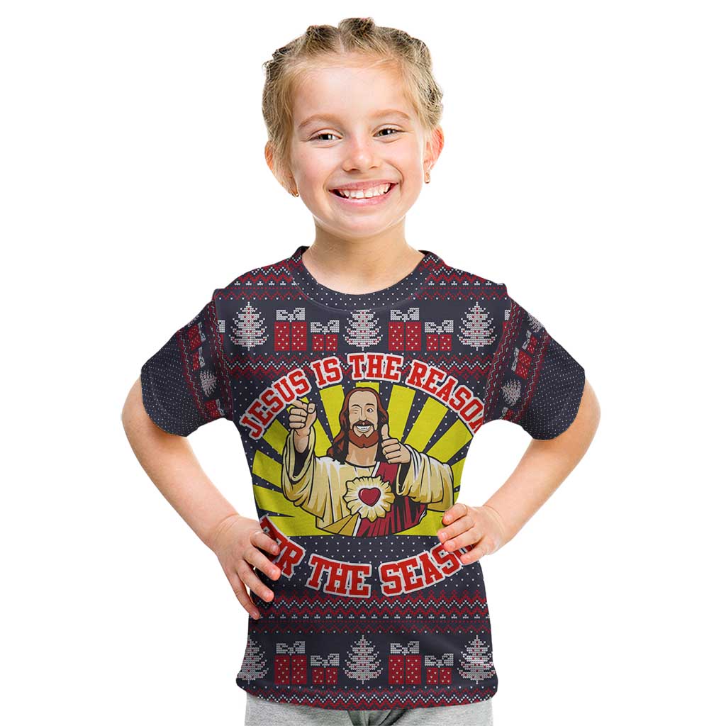 Jesus Is The Reason For The Season Christmas Kid T Shirt Funny Xmas Holiday Patterns - Wonder Print Shop
