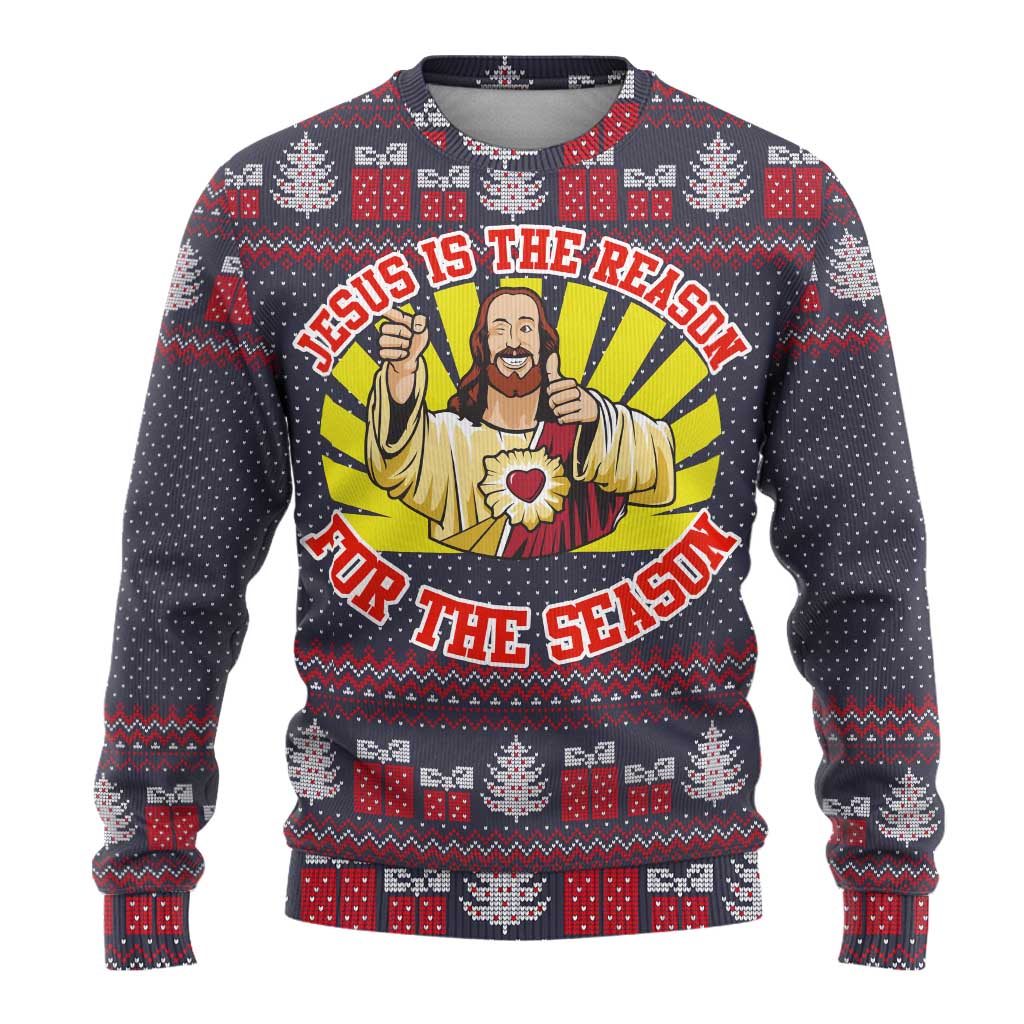 Jesus Is The Reason For The Season Christmas Ugly Christmas Sweater Funny Xmas Holiday Patterns - Wonder Print Shop