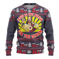 Jesus Is The Reason For The Season Christmas Ugly Christmas Sweater Funny Xmas Holiday Patterns - Wonder Print Shop