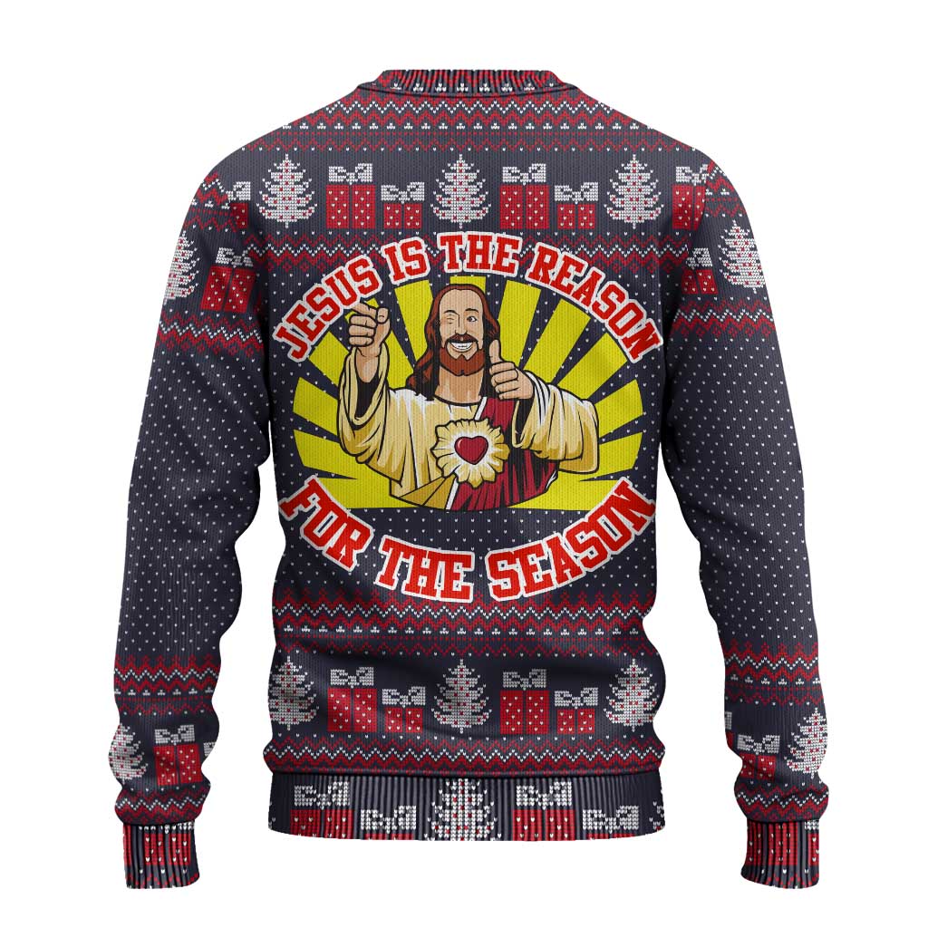 Jesus Is The Reason For The Season Christmas Ugly Christmas Sweater Funny Xmas Holiday Patterns - Wonder Print Shop