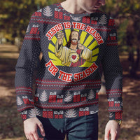 Jesus Is The Reason For The Season Christmas Ugly Christmas Sweater Funny Xmas Holiday Patterns - Wonder Print Shop