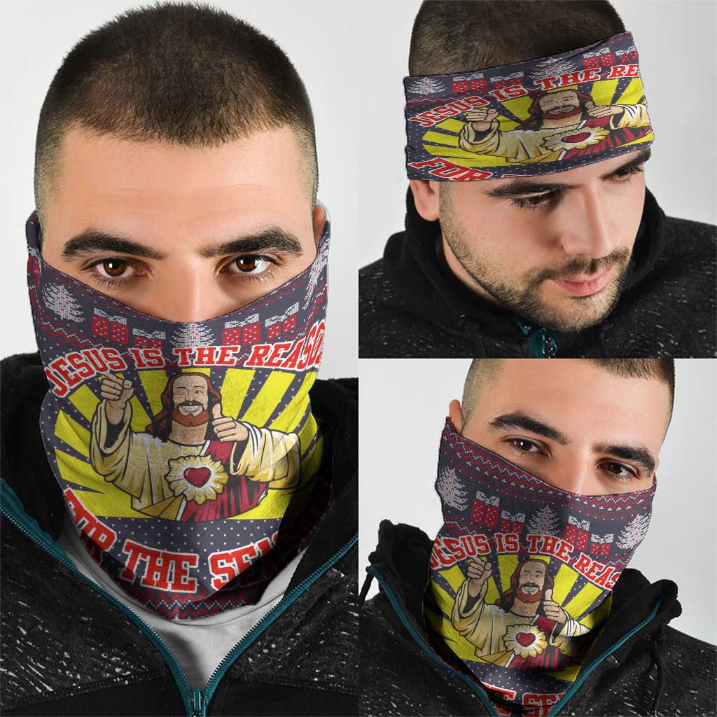 Jesus Is The Reason For The Season Christmas Neck Gaiter Funny Xmas Holiday Patterns - Wonder Print Shop