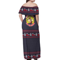 Jesus Is The Reason For The Season Christmas Off Shoulder Maxi Dress Funny Xmas Holiday Patterns - Wonder Print Shop