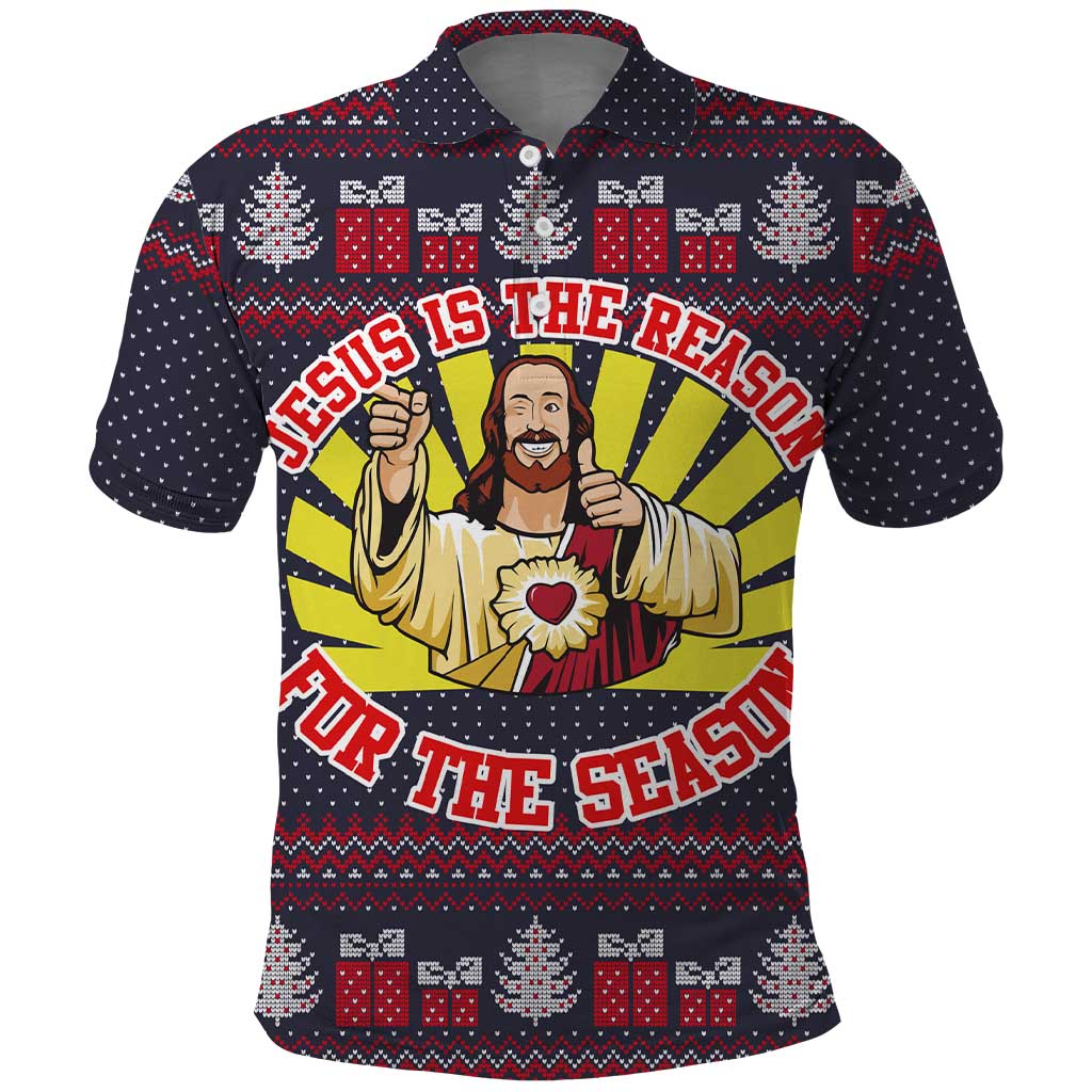Jesus Is The Reason For The Season Christmas Polo Shirt Funny Xmas Holiday Patterns - Wonder Print Shop