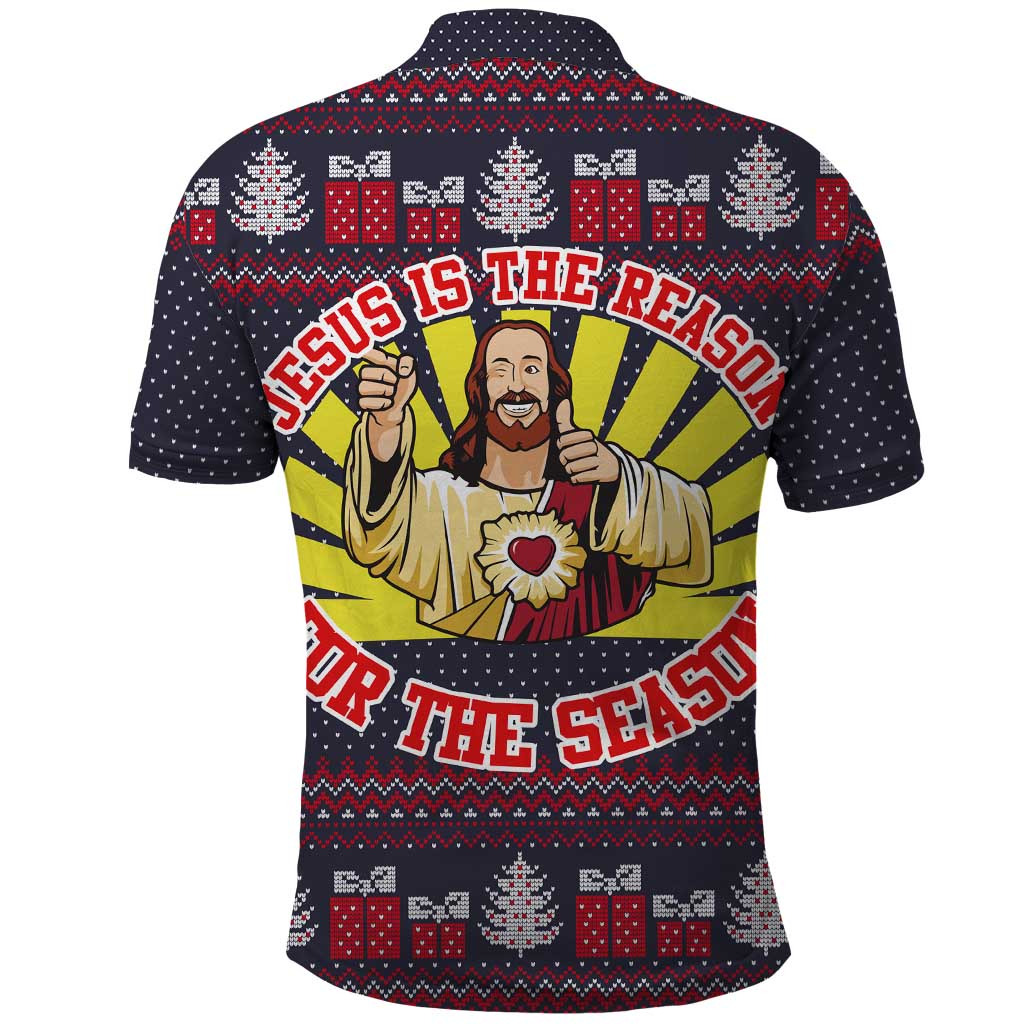 Jesus Is The Reason For The Season Christmas Polo Shirt Funny Xmas Holiday Patterns - Wonder Print Shop