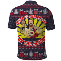 Jesus Is The Reason For The Season Christmas Polo Shirt Funny Xmas Holiday Patterns - Wonder Print Shop