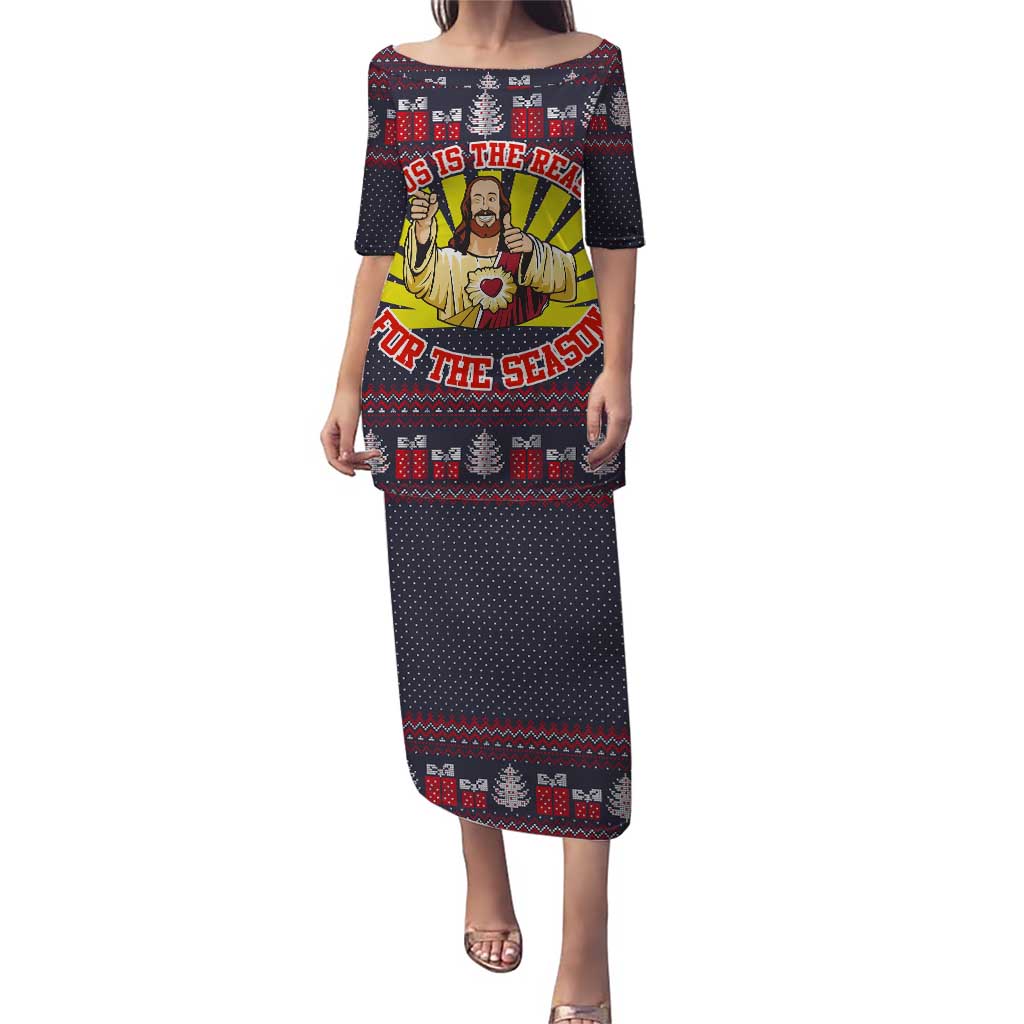 Jesus Is The Reason For The Season Christmas Puletasi Funny Xmas Holiday Patterns - Wonder Print Shop