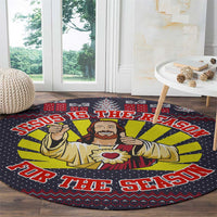 Jesus Is The Reason For The Season Christmas Round Carpet Funny Xmas Holiday Patterns - Wonder Print Shop