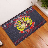 Jesus Is The Reason For The Season Christmas Rubber Doormat Funny Xmas Holiday Patterns - Wonder Print Shop