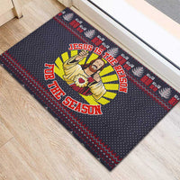 Jesus Is The Reason For The Season Christmas Rubber Doormat Funny Xmas Holiday Patterns - Wonder Print Shop