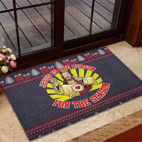 Jesus Is The Reason For The Season Christmas Rubber Doormat Funny Xmas Holiday Patterns - Wonder Print Shop