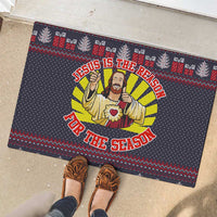 Jesus Is The Reason For The Season Christmas Rubber Doormat Funny Xmas Holiday Patterns - Wonder Print Shop