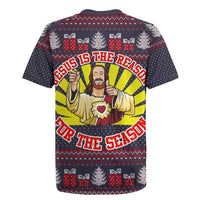 Jesus Is The Reason For The Season Christmas Rugby Jersey Funny Xmas Holiday Patterns - Wonder Print Shop