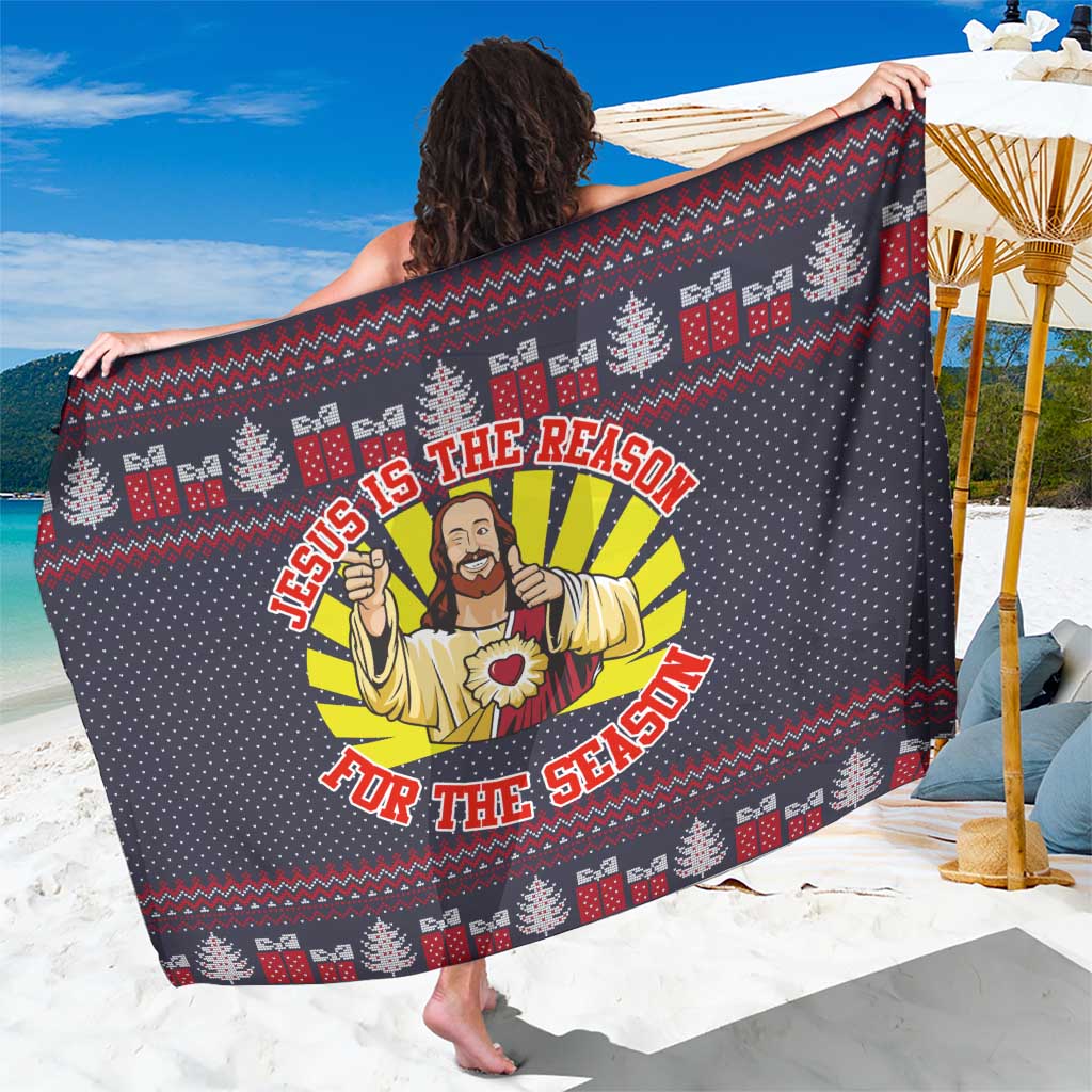 Jesus Is The Reason For The Season Christmas Sarong Funny Xmas Holiday Patterns - Wonder Print Shop
