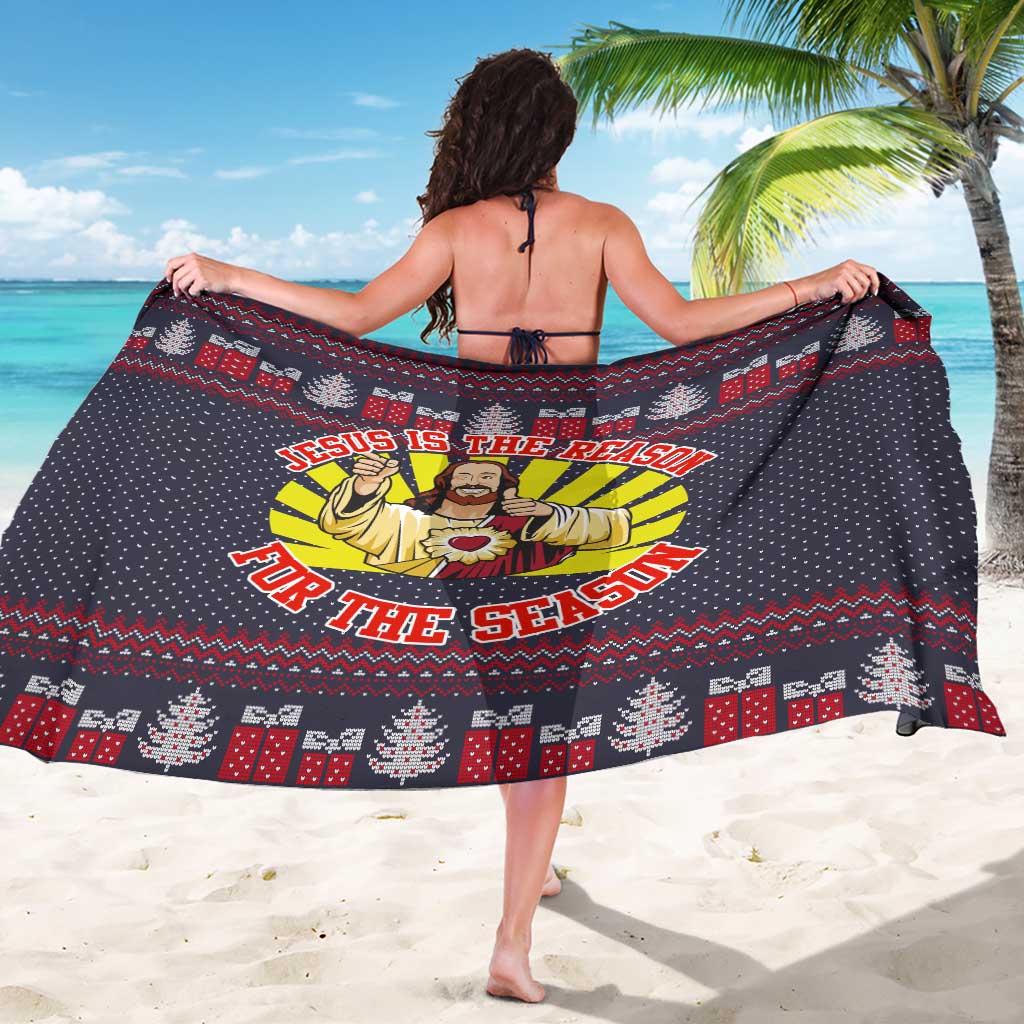 Jesus Is The Reason For The Season Christmas Sarong Funny Xmas Holiday Patterns - Wonder Print Shop