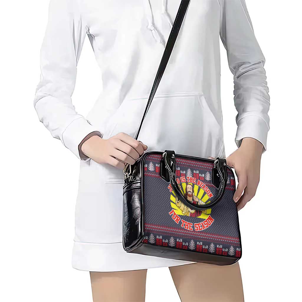 Jesus Is The Reason For The Season Christmas Shoulder Handbag Funny Xmas Holiday Patterns - Wonder Print Shop