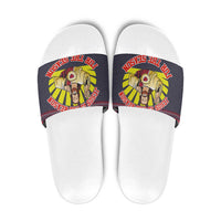 Jesus Is The Reason For The Season Christmas Slide Sandals Funny Xmas Holiday Patterns - Wonder Print Shop