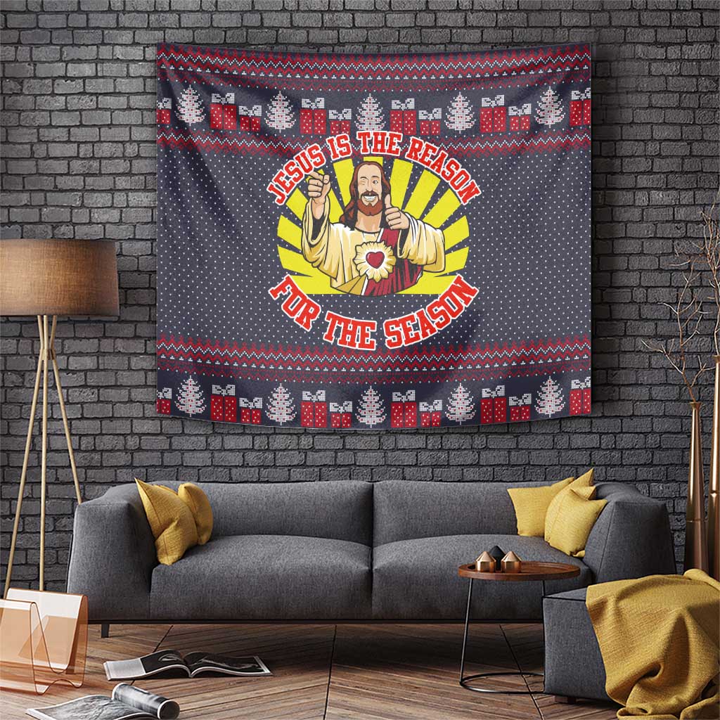 Jesus Is The Reason For The Season Christmas Tapestry Funny Xmas Holiday Patterns - Wonder Print Shop