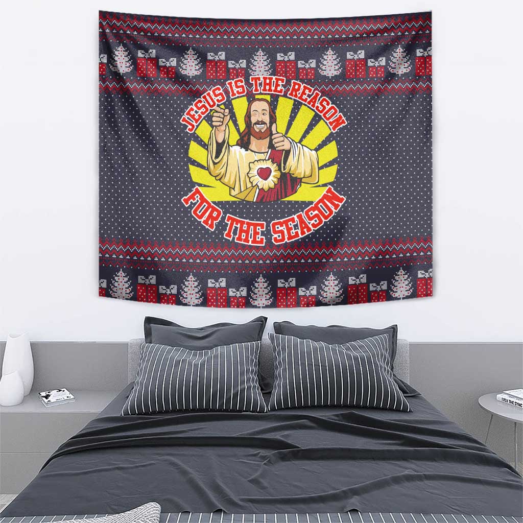 Jesus Is The Reason For The Season Christmas Tapestry Funny Xmas Holiday Patterns - Wonder Print Shop