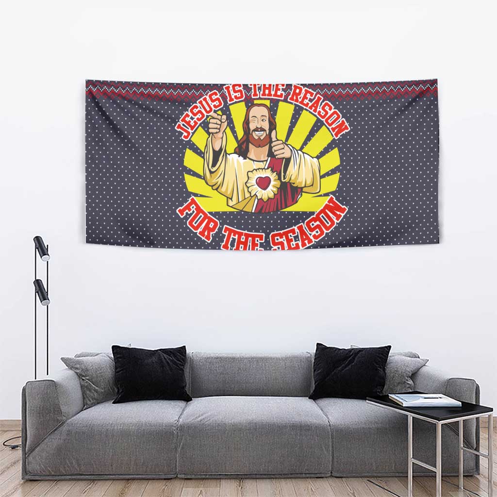 Jesus Is The Reason For The Season Christmas Tapestry Funny Xmas Holiday Patterns - Wonder Print Shop
