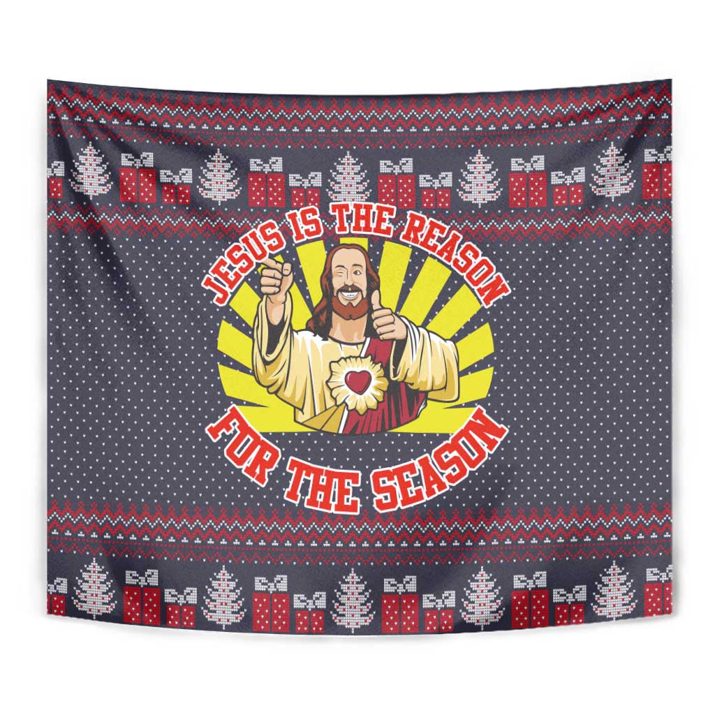 Jesus Is The Reason For The Season Christmas Tapestry Funny Xmas Holiday Patterns - Wonder Print Shop