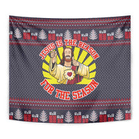 Jesus Is The Reason For The Season Christmas Tapestry Funny Xmas Holiday Patterns - Wonder Print Shop