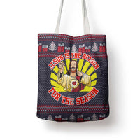 Jesus Is The Reason For The Season Christmas Tote Bag Funny Xmas Holiday Patterns - Wonder Print Shop