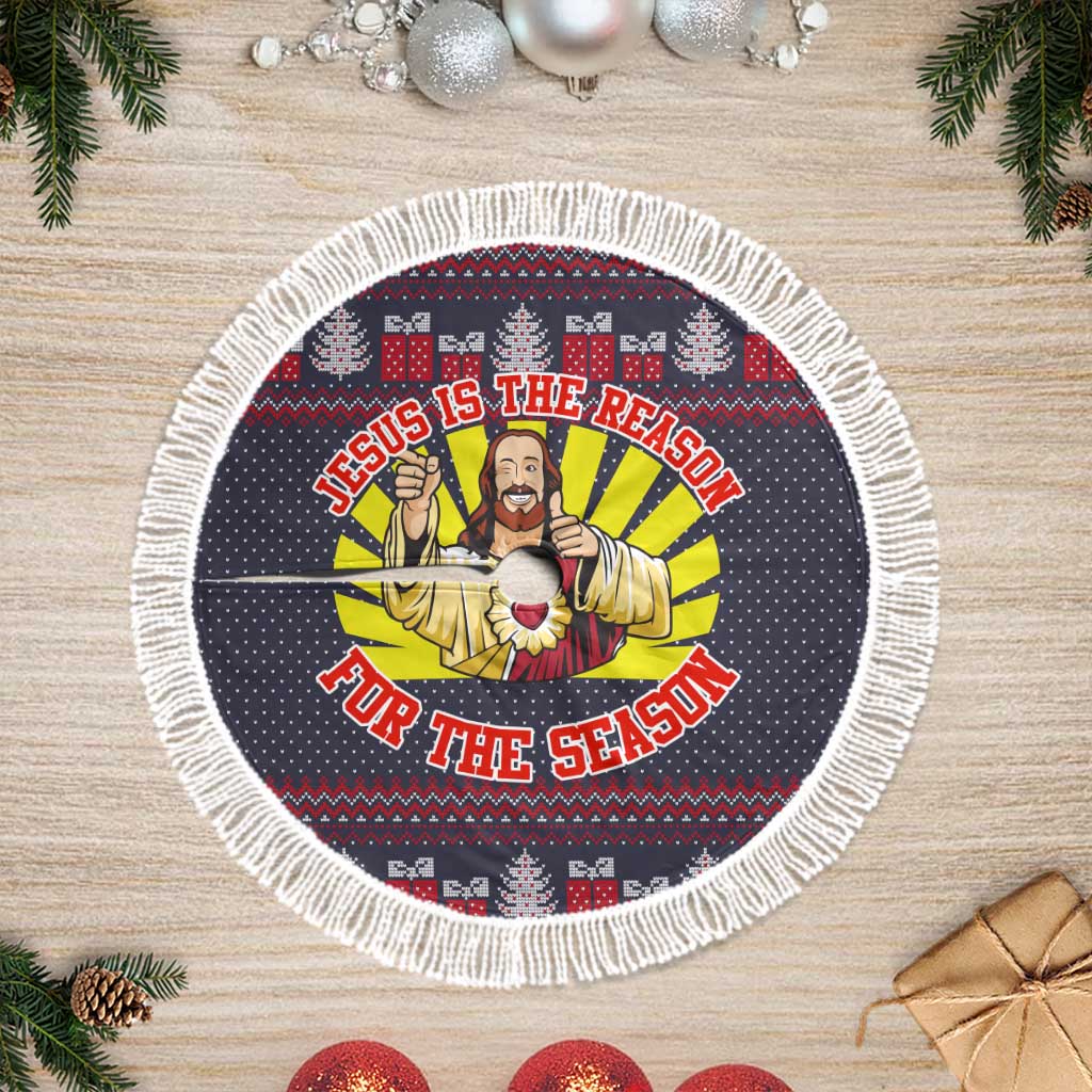 Jesus Is The Reason For The Season Christmas Tree Skirt Funny Xmas Holiday Patterns - Wonder Print Shop