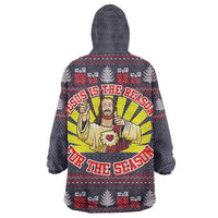 Jesus Is The Reason For The Season Christmas Wearable Blanket Hoodie Funny Xmas Holiday Patterns - Wonder Print Shop