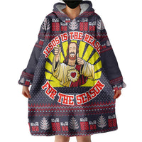 Jesus Is The Reason For The Season Christmas Wearable Blanket Hoodie Funny Xmas Holiday Patterns - Wonder Print Shop