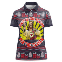 Jesus Is The Reason For The Season Christmas Women Polo Shirt Funny Xmas Holiday Patterns - Wonder Print Shop